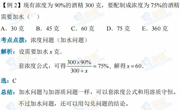 【管綜數(shù)學(xué)】應(yīng)用題中濃度問題的3類必考題型，快收藏!